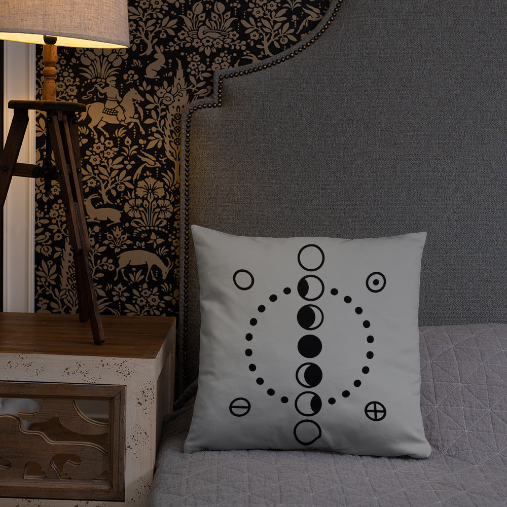 Moon Phases Decor Pillow