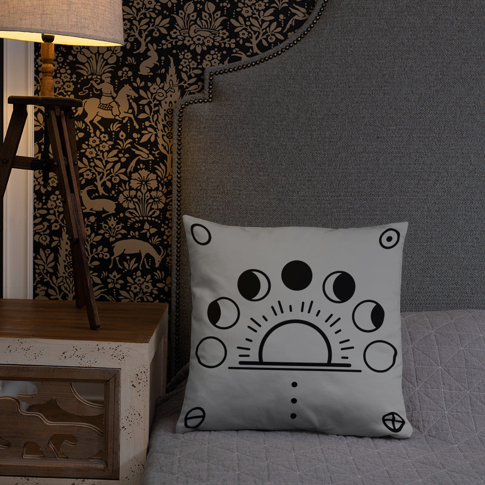 Moon Phases Decor Pillow